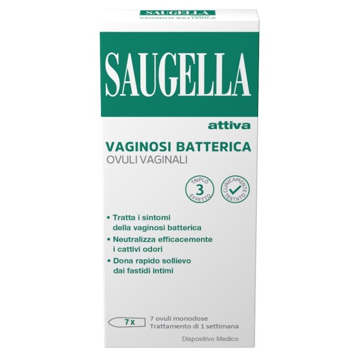 SAUGELLA ATTIVA VAGINOSI BATTERICA 7 OVULI VAGINALI SAUGELLA ATTIVA VAGINOSI BATTERICA 7 OVULI VAGINALI