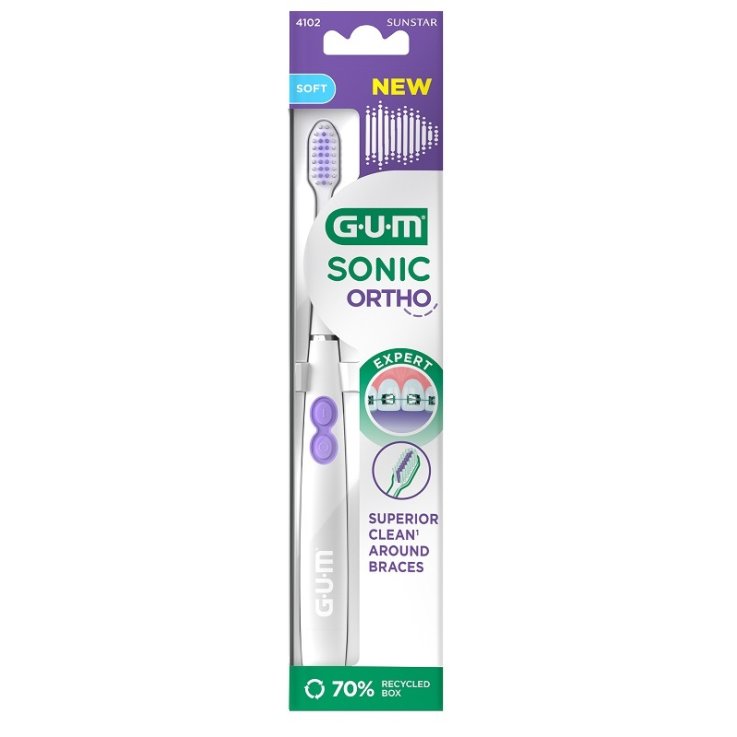 GUM Ortho Sonic Battery Toothb GUM Ortho Sonic Battery Toothb