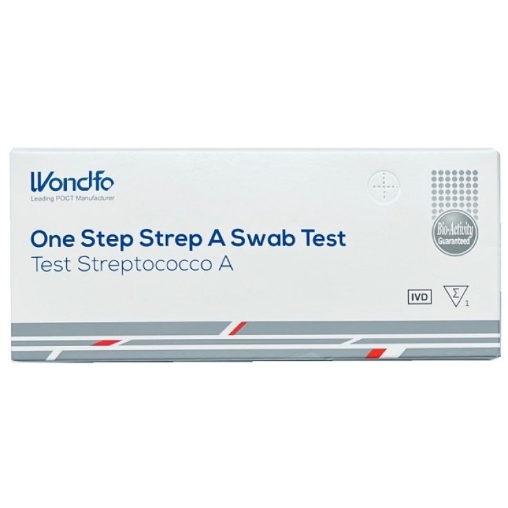 TEST AUTODIAGNOSTICO ONE STEP STREP A RILEVAZIONE QUALITATIVA ANTIGENE STREPTOCOCCO A DA CAMPION DI TAMPONE FARINGEO 1 PEZZO