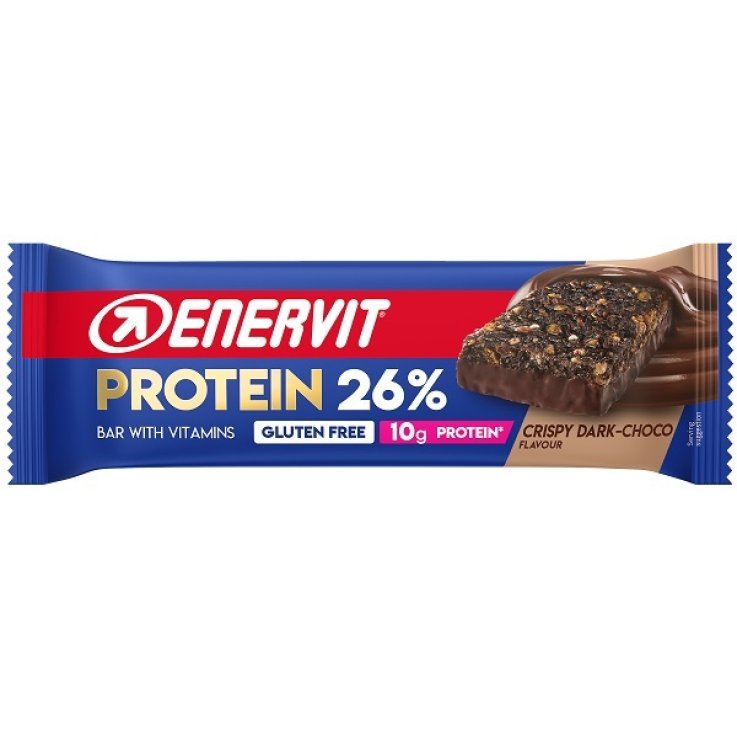 ENERVIT SPORT PROTEIN BAR 26% CRISPY DARK CHOCO 40 G ENERVIT SPORT PROTEIN BAR 26% CRISPY DARK CHOCO 40 G
