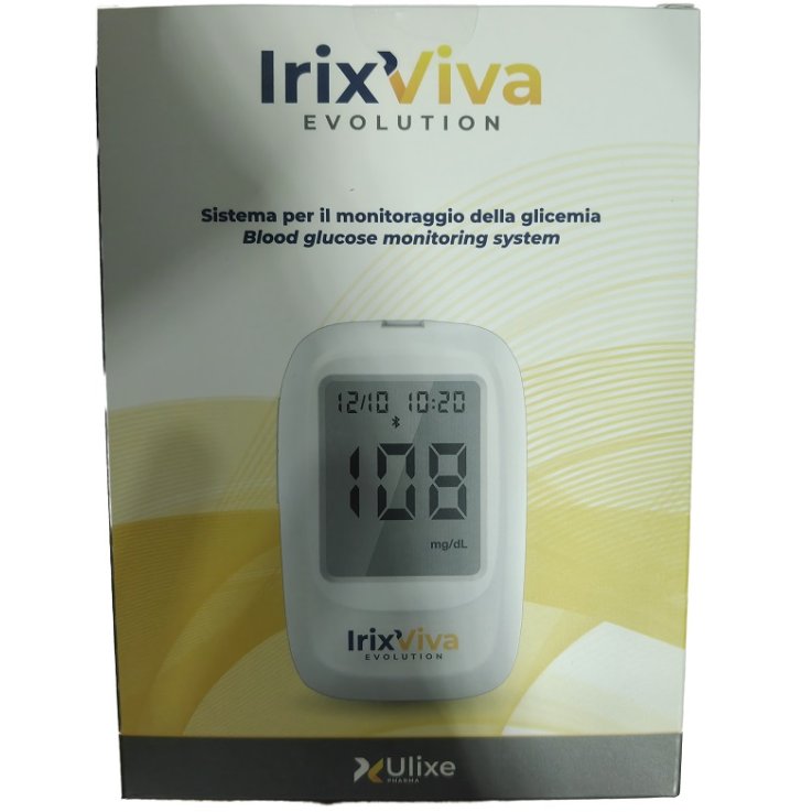 GLUCOMETRO IRIX VIVA EVOLUTION + 10 STRISCE REATTIVE + 10 LANCETTE + SOLUZIONE + PUNGIDITO