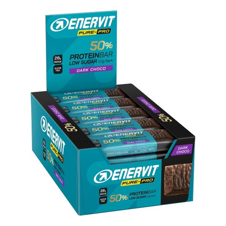 ENERVIT PURE PRO BAR 50% DARK CHOCO 25 PEZZI DA 55 G ENERVIT PURE PRO BAR 50% DARK CHOCO 25 PEZZI DA 55 G