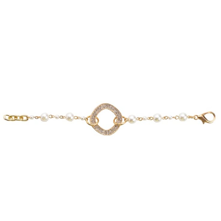 BRACCIALE CERCHIO BRILLANTINI ORO