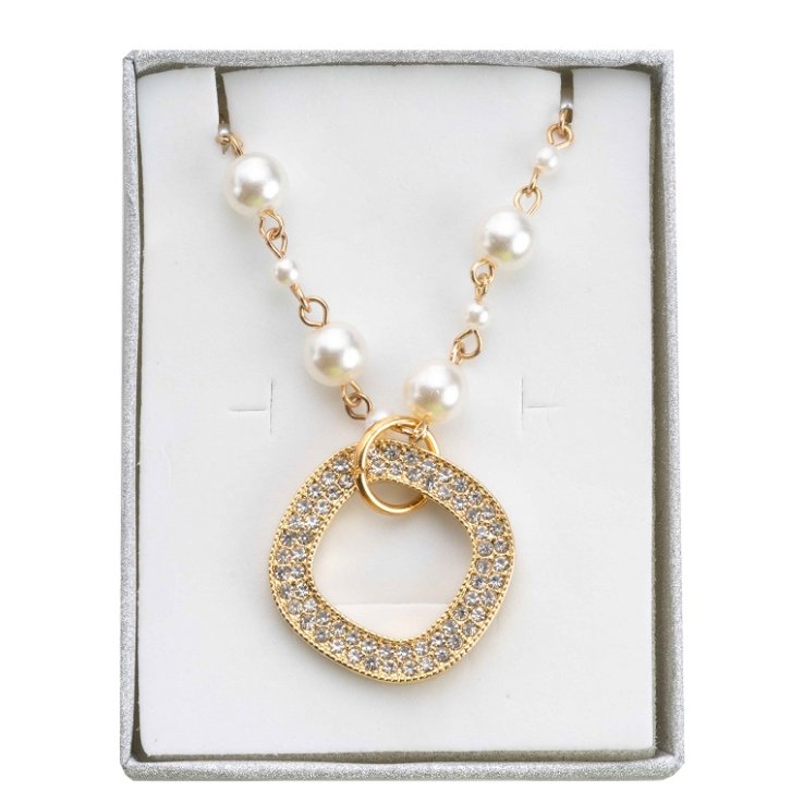 COLLANA CERCHIO BRILLANTINI ORO