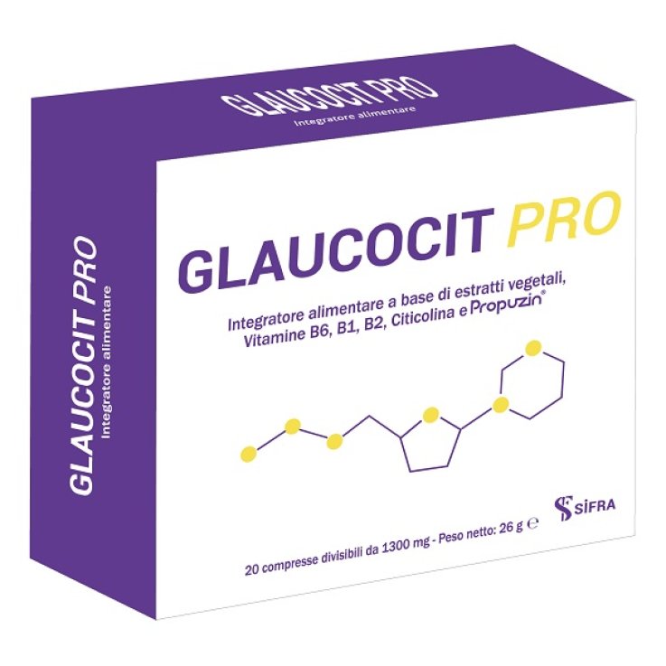 GLAUCOCIT PRO 20 COMPRESSE DIVISIBILI DA 1300 MG GLAUCOCIT PRO 20 COMPRESSE DIVISIBILI DA 1300 MG