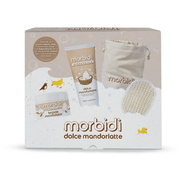 MORBIDI' REGALO KIT MANDORLATTE 1 BAGNODOCCIA + 1 SCUB + 1 SPUGNA SCRUB + 1 BEAUTY MORBIDI' REGALO KIT MANDORLATTE 1 BAGNODOCCIA + 1 SCUB + 1 SPUGNA SCRUB + 1 BEAUTY