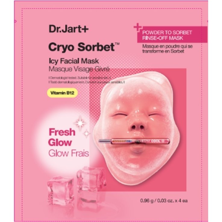 DR JART+ CRYO SORBET ICY FACIAL MASK 4 PEZZI