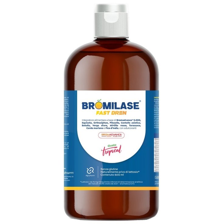BROMILASE FAST DREN 500 ML SENZA GLUTINE SENZA LATTOSIO CONEDULCORANTE BROMILASE FAST DREN 500 ML SENZA GLUTINE SENZA LATTOSIO CONEDULCORANTE