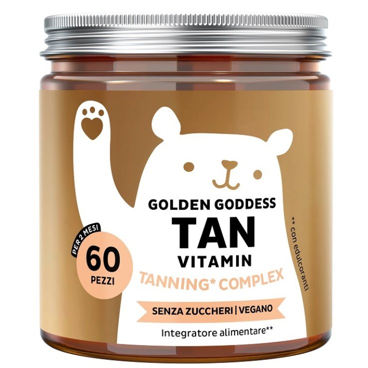 BEARS WITH BENEFITS GOLDEN GODDESS TAN VITAMIN 60 CARAMELLEGOMMOSE CON EDULCORANTI SENZA ZUCCHERI SENZA GLUTINE BEARS WITH BENEFITS GOLDEN GODDESS TAN VITAMIN 60 CARAMELLEGOMMOSE CON EDULCORANTI SENZA ZUCCHERI SENZA GLUTINE
