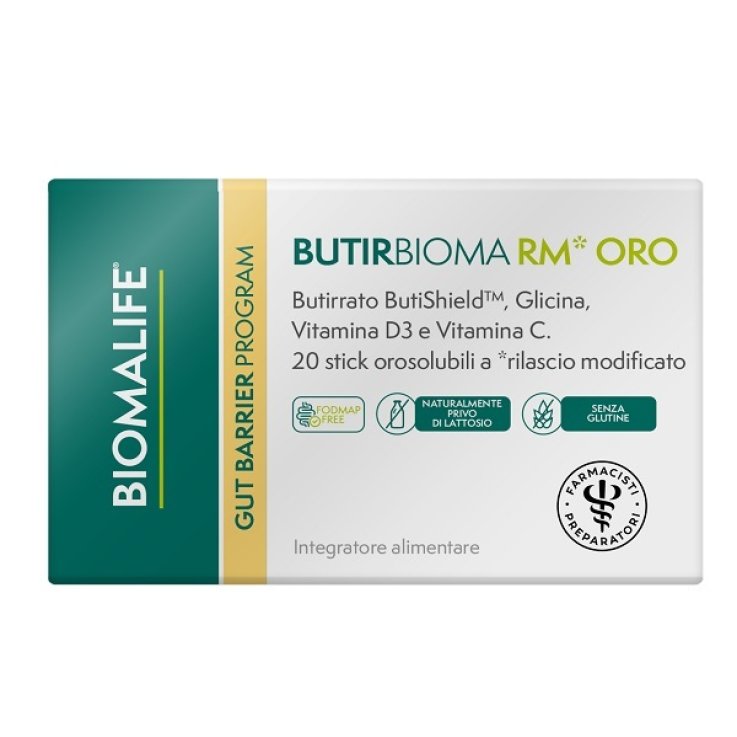 BIOMALIFE BUTIRBIOMA RM ORO 20 STICK OROSOLUBILI SENZA EDULCORANTI SENZA ZUCCHERI AGGIUNTI SENZA GLUTINE NATURALMENTE PRIVO DI LATTOSIO BIOMALIFE BUTIRBIOMA RM ORO 20 STICK OROSOLUBILI SENZA EDULCORANTI SENZA ZUCCHERI AGGIUNTI SENZA GLUTINE NATURALMENTE PRIVO DI LATTOSIO