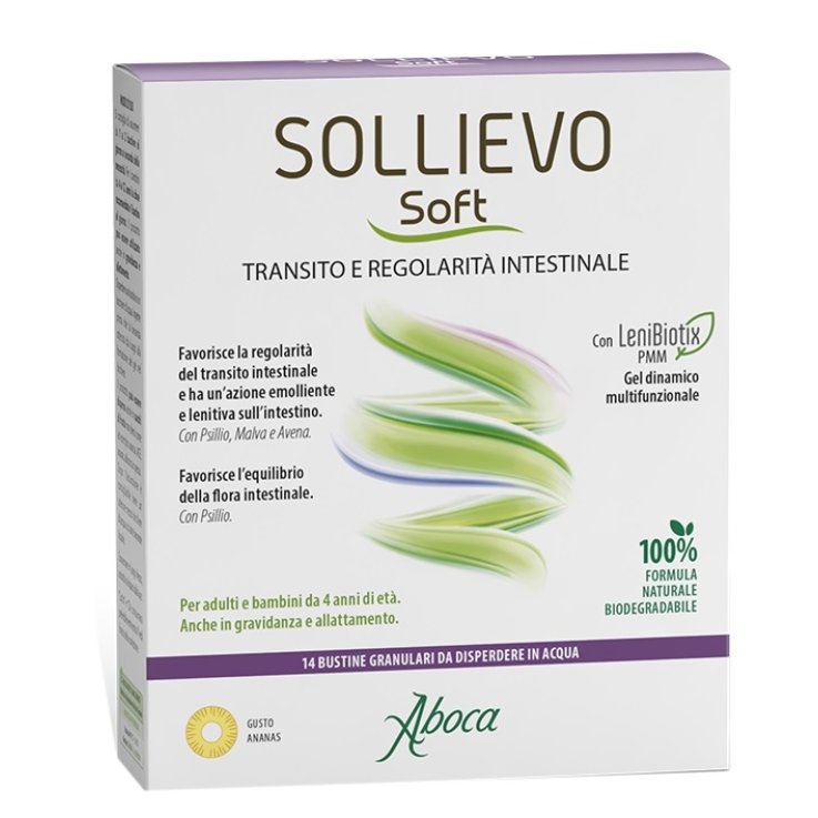 SOLLIEVO SOFT 14 BUSTINE GRANULARI DA 3,8 G SENZA GLUTINE SENZA LATTOSIO SENZA ZUCCHERI AGGIUNTI SOLLIEVO SOFT 14 BUSTINE GRANULARI DA 3,8 G SENZA GLUTINE SENZA LATTOSIO SENZA ZUCCHERI AGGIUNTI