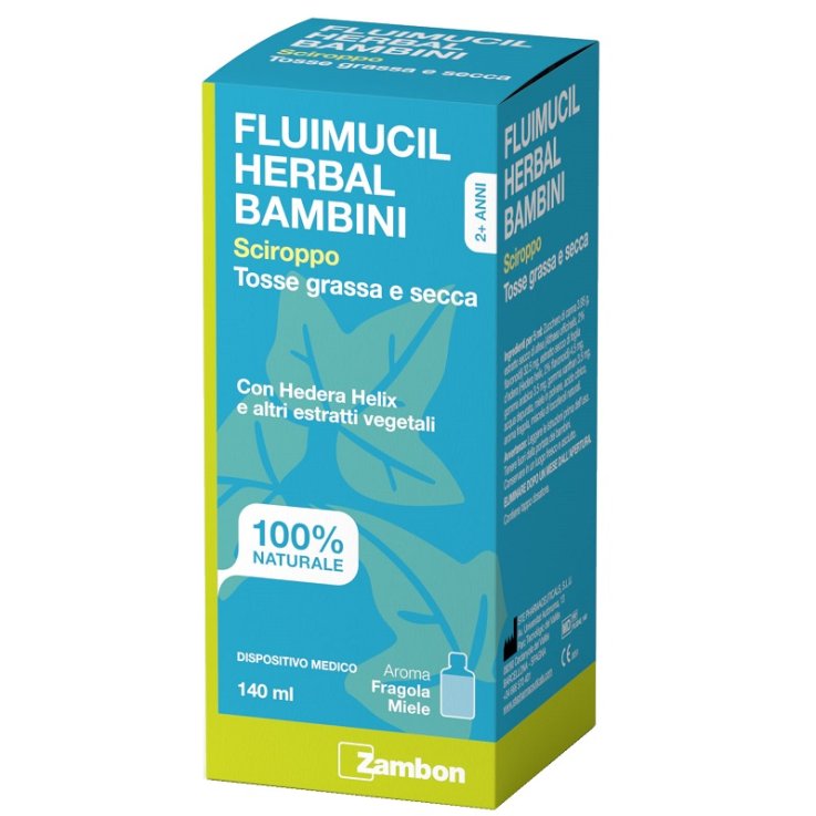 FLUIMUCIL HERBAL BAMBINI SCIROPPO TOSSE GRASSA E SECCA 140 ML AROMA FRAGOLA E MIELE SENZA GLUTINE SENZA LATTOSIO FLUIMUCIL HERBAL BAMBINI SCIROPPO TOSSE GRASSA E SECCA 140 ML AROMA FRAGOLA E MIELE SENZA GLUTINE SENZA LATTOSIO