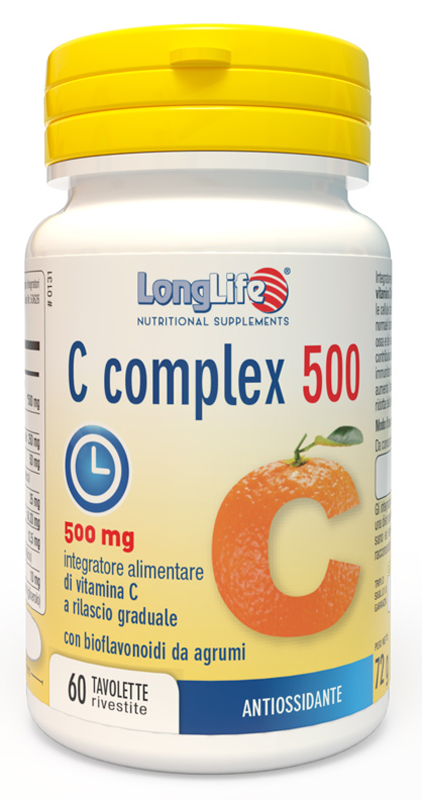 LONGLIFE C COMPLEX 500 TIME RELEASED 60 TAVOLETTE RIVESTITE - Farmapanda Srl