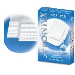 GARZA PRONTEX SOFT PAD COMPRESSA 5X7 CM 5 PEZZI - Farmapanda Srl