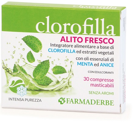 CLOROFILLA BREATH PURIFING 30 COMPRESSE MASTICABILI - Farmapanda Srl
