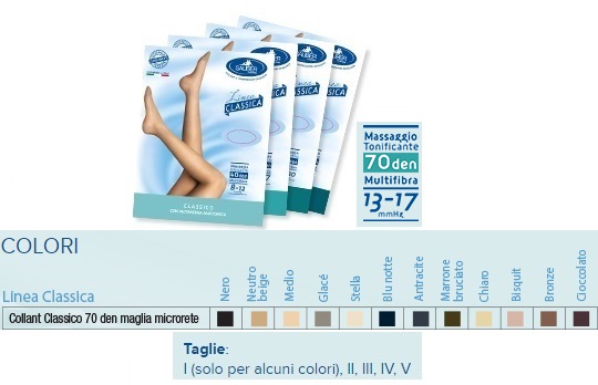 SAUBER COLLANT 70 DENARI MAGLIA MICRORETE CHIARO 3 LINEA CLASSICA - Farmapanda Srl