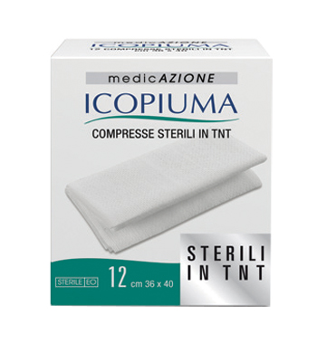 ICOPIUMA GARZA COMPRESSA IN TESSUTO NON TESSUTO AUTOADESIVA 36X40CM 12 PEZZI - Farmapanda Srl