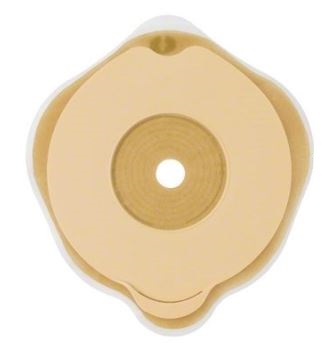 PLACCA PIANA FLEXIMA KEY 60 MM CON PROTETTORE CUTANEO IDROCOLLOIDALE E FLANGIA 5 PEZZI - Farmapanda Srl