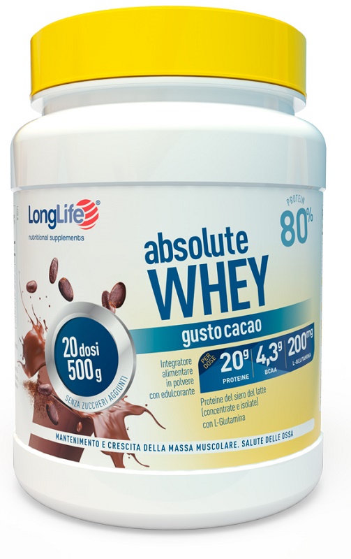 LONGLIFE ABSOLUTE WHEY CACAO 500 G - Farmapanda Srl
