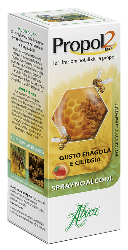 PROPOL2 EMF SPRAY NO ALCOOL FRAGOLA E CILIEGIA 30 ML - Farmapanda Srl