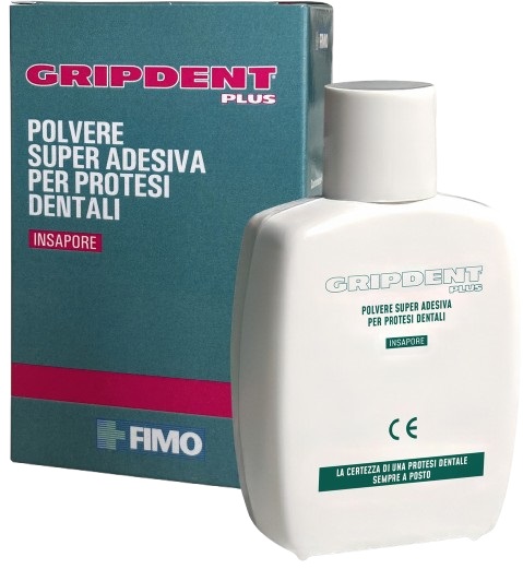 GRIPDENT PLUS POLVERE SUPER ADESIVA PER PROTESI DENTALI 40 G - Farmapanda Srl
