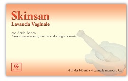 SKINSAN LAVANDA VAGINALE 4 FLACONI 140 ML + 4 CANNULE VAGINALI MONOUSO IN BLISTER - Farmapanda Srl