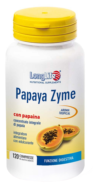 LONGLIFE PAPAYA ZYME 120 COMPRESSE MASTICABILI - Farmapanda Srl