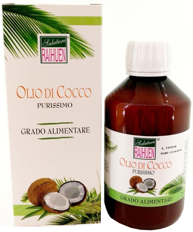 RAIHUEN OLIO COCCO GRADO ALIMENTARE 250 ML - Farmapanda Srl
