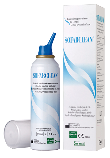 SOLUZIONE FISIOLOGICA SOFARCLEAN 150ML IN BOMBOLETTA PRESSURIZZATA - Farmapanda Srl