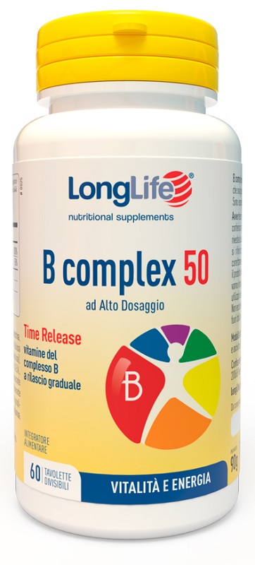 LONGLIFE B COMPLEX 50 RILASCIO GRADUALE 60 TAVOLETTE DIVISIBILI - Farmapanda Srl