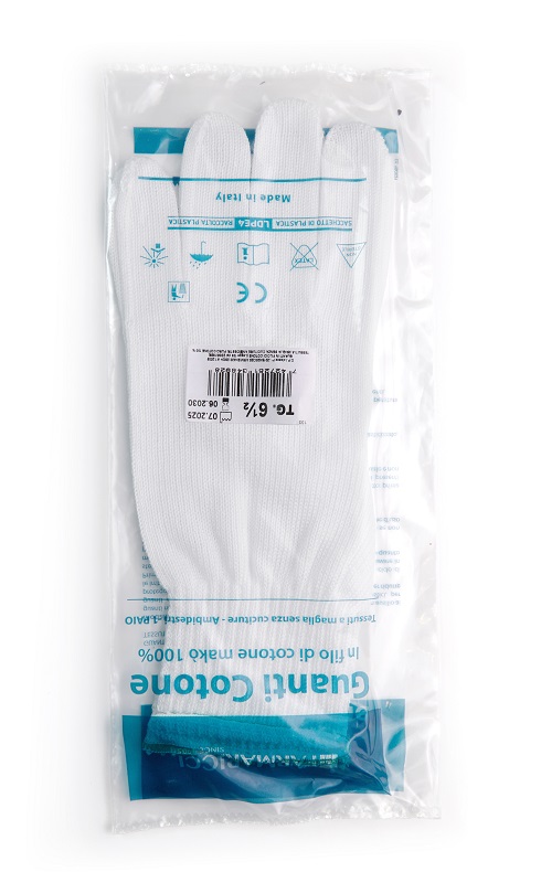 GUANTO CHIRURGICO COTONE FELPATO 6,5 - Farmapanda Srl