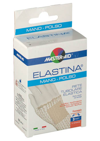 RETE TUBOLARE ELASTICA IPOALLERGENICA MASTER-AID ELASTINA MANO/POLSO 3 MT IN TENSIONE CALIBRO 3 CM - Farmapanda Srl