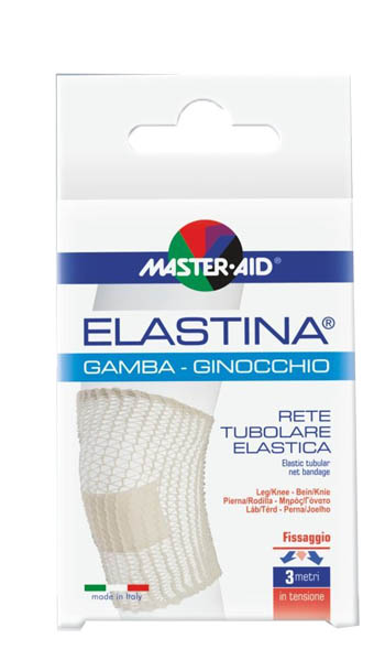 RETE TUBOLARE ELASTICA IPOALLERGENICA MASTER-AID ELASTINA GAMBA/GINOCCHIO 3 MT IN TENSIONE CALIBRO 5 CM - Farmapanda Srl