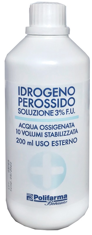PEROSSIDO IDROGENO 3% 200 ML ACQUA OSSIGENATA 10 VOLUMI STABILIZZATA - Farmapanda Srl