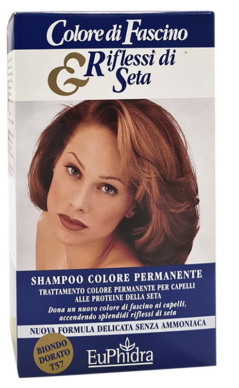 EUPHIDRA COLORE DI FASCINO & RIFLESSI DI SETA SHAMPOO COLORE PERMANENTE 57 BIONDO DORATO 120 ML - Farmapanda Srl