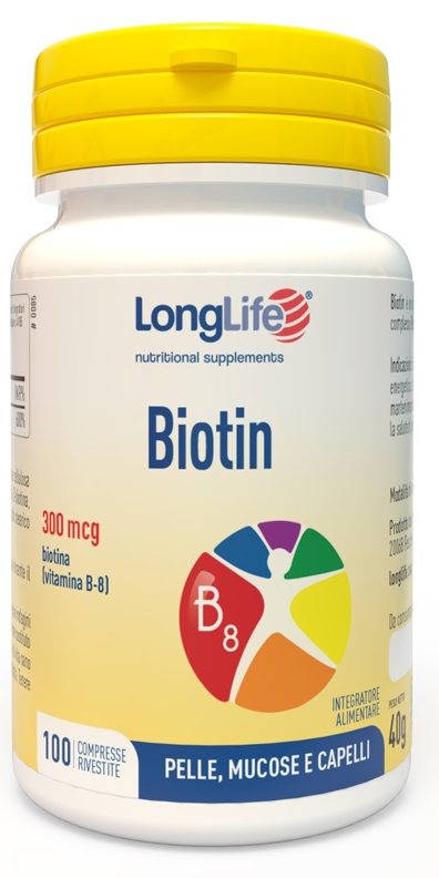 LONGLIFE BIOTIN 300 100 COMPRESSE RIVESTITE - Farmapanda Srl