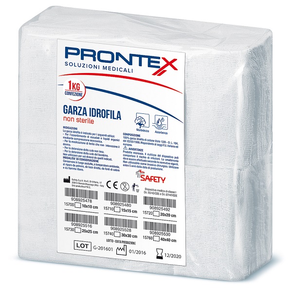 PRONTEX GARZA 10X10CM 1KG - Farmapanda Srl