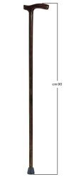 BASTONE IMPUGNATURA ANATOMICA DONNA LEGNO LUCIDO SCURO - Farmapanda Srl