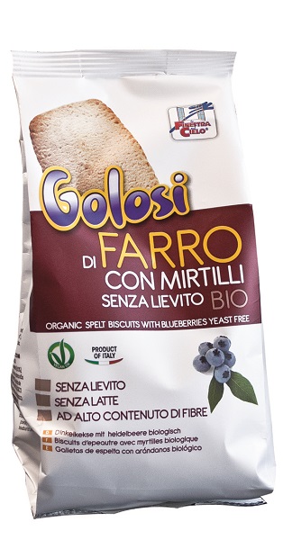 FSC I GOLOSI BISCOTTI DI FARRO E MIRTILLI BIO SENZA LIEVITO VEGAN SENZA LATTE 250 G - Farmapanda Srl