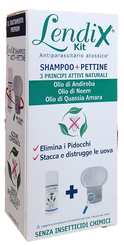 LENDIX KIT SHAMPOO 150ML + PETTINE PREMIUM ANTIPIDOCCHI - Farmapanda Srl