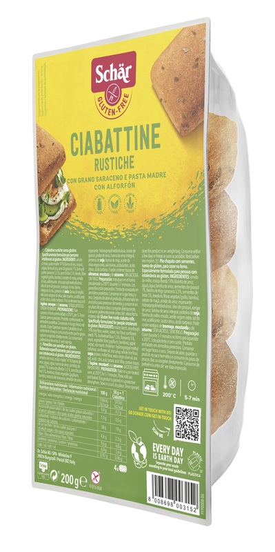 SCHAR CIABATTINE RUSTICHE SENZA LATTOSIO 200 G - Farmapanda Srl