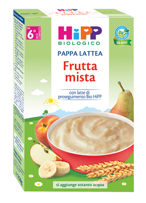 HIPP BIO PAPPA LATTEA FRUTTA MISTA 250 G - Farmapanda Srl