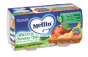 MELLIN OMOGENEIZZATO ALBICOCCA BANANA MELA 100 G 2 PEZZI - Farmapanda Srl