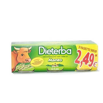 DIETERBA OMOGENEIZZATO MANZO 3 PEZZI 80 G - Farmapanda Srl