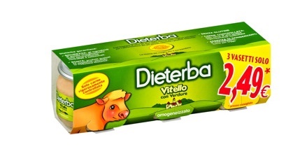 DIETERBA OMOGENEIZZATO VITELLO 3 PEZZI 80 G - Farmapanda Srl