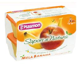 PLASMON SAPORI DI NATURA OMOGENEIZZATO MELA E BANANA 100 G X 4 PEZZI - Farmapanda Srl