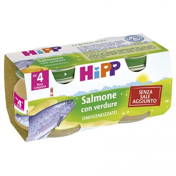 HIPP OMOGENEIZZATO SALMONE CON VERDURE 2X80 G - Farmapanda Srl