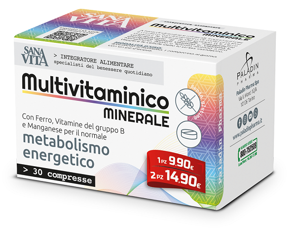 SANAVITA MULTIVITAMINICO MINERALE 30 COMPRESSE - Farmapanda Srl