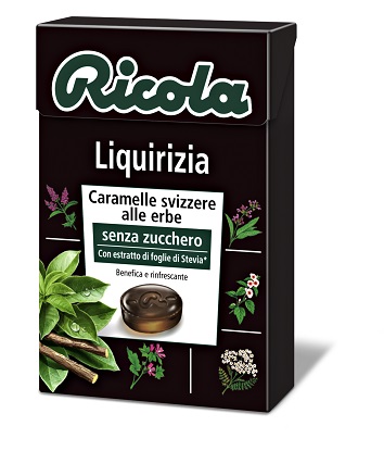 RICOLA LIQUIRIZIA SENZA ZUCCHERO 50 G - Farmapanda Srl