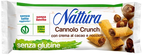NATTURA CANNOLO CRUNCH CACAO E NOCCIOLE 5 PEZZI DA 25 G - Farmapanda Srl